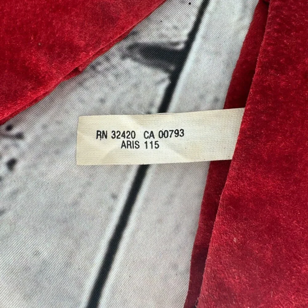Isotoner Aris 115 Gloves Women's Size M Red Suede Leather - Picture 7 of 7